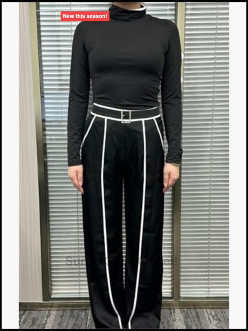 2 Piece Tracksuit Set Bodycon Crop Top Wide Leg Pants Clubwear Outfit - Picture 6 of 6